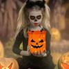 Grimace Party Pocket Trick or Treat LED Light Pumpkin Tote Bag Halloween Candy Bags Ghost Festival