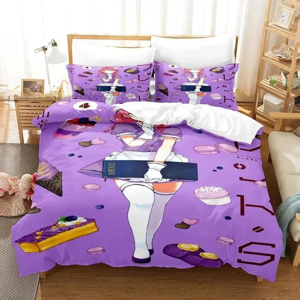 Cute Anime Kawaii Girl Blend S Bedding Set Single Twin Full Queen King Size Bed Set Adult Kid Bedroom Duvet Cover Sets