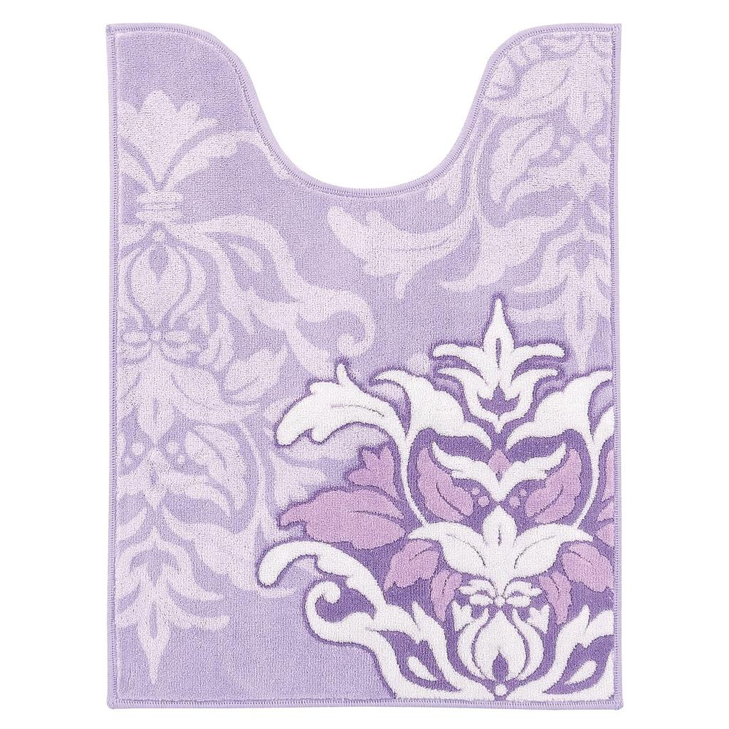 Senko DECORMUSEE Samira Long Toilet 80 x 60 Lavender Damask Antibacterial and Odor Made in Product Number 32054 Mat, Approx. cm, Pattern, Resistant,