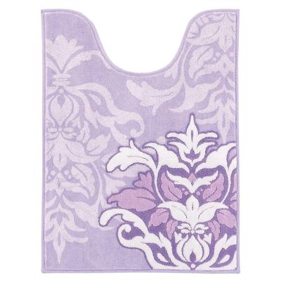 Senko DECORMUSEE Samira Long Toilet 80 X 60 Lavender Damask Antibacterial and Odor Made In Product Number 32054 Mat, Approx. Cm, Pattern, Resistant,