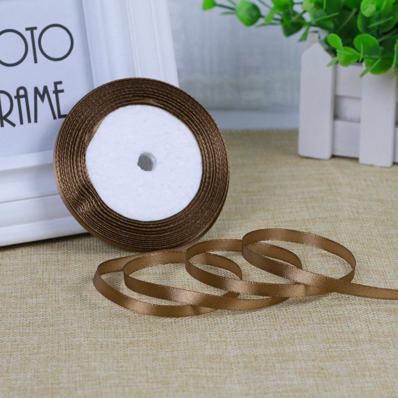 0,6 cm Vit Satinrosband för DIY Tårtdekoration