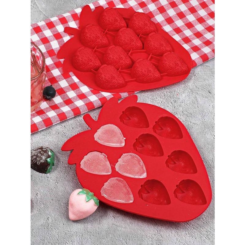Strawberry Mold Silicone Strawberry Chocolate Mold, Suitable for Christmas Decoration Soap, Ice, Candles, Gummies, and Cupcakes