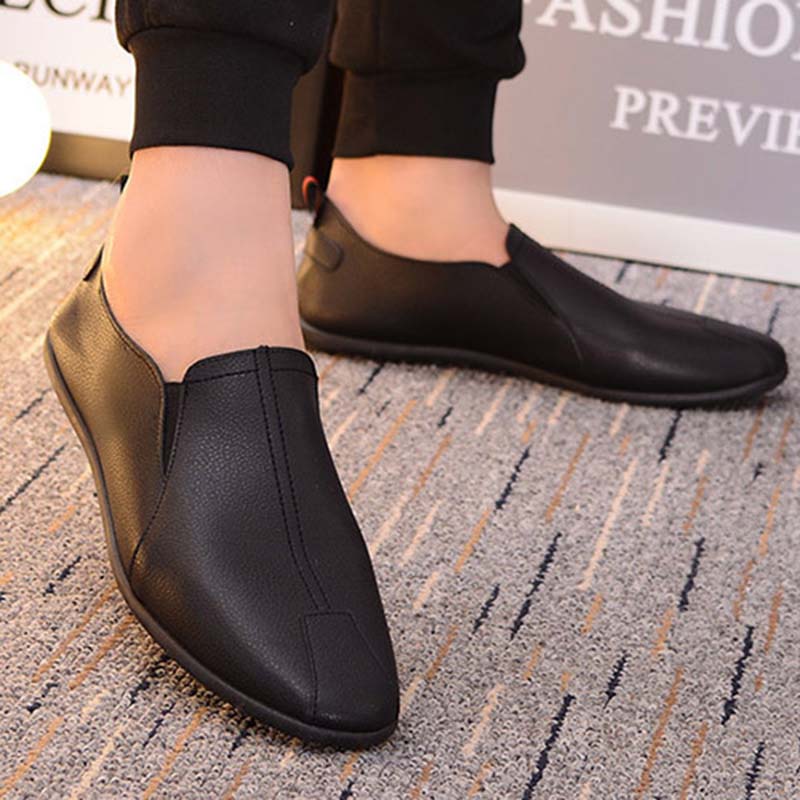 Skórzane buty męskie z miękką podeszwą, codzienne buty męskie, codzienne, biznesowe, płaskie, skórzane buty