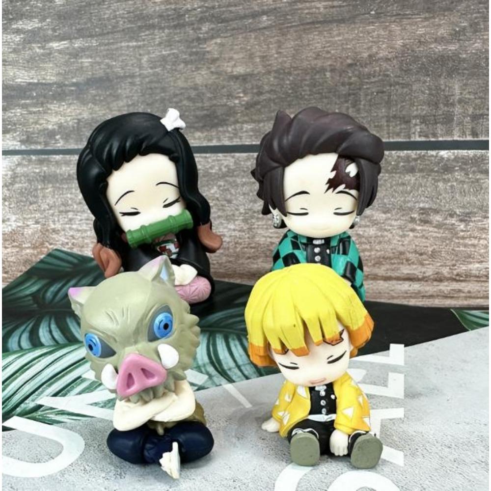 Neu auf Lager Dämon Schulter an Schulter Sitzende Haltung Blind Box Kawaii Kamado Actionfigur Schreibtischdekoration Überraschungsgeschenke für Fans