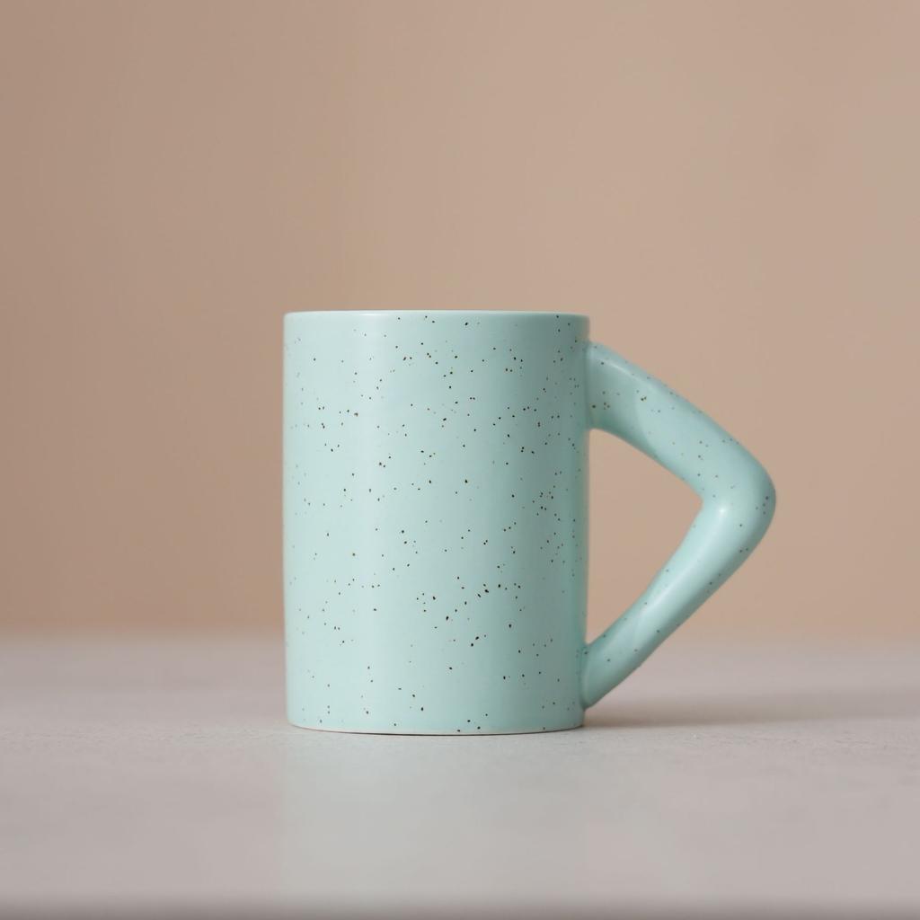 Ceramic Coffee Cup Large Capacity Macaron Color Mug Irregular Latte Cup