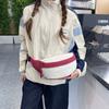 Color Block Crossbody Chest Bag Casual Waist Pack Lightweight Sling Bag for Women Men Travel Hiking Running Outdoor Sports