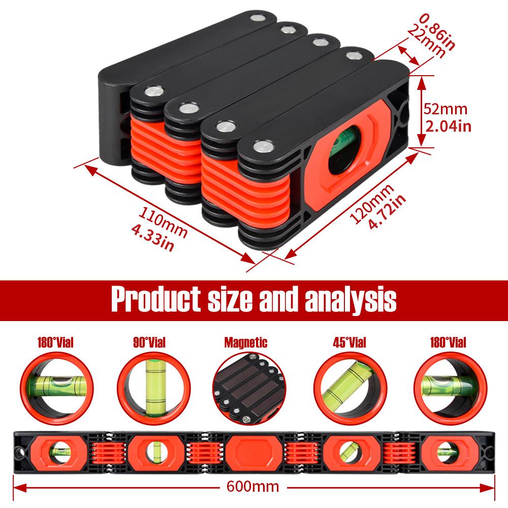

Многофункциональный складной уровень 28-дюймовый многоугольный инструмент для деревообрабатывающих инструментов Точное выравнивание в любом положении Экономия времени ABS