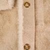 Women's Faux Mink V-Neck Mid-Length Shearling Coat - Autumn/Winter Fashion