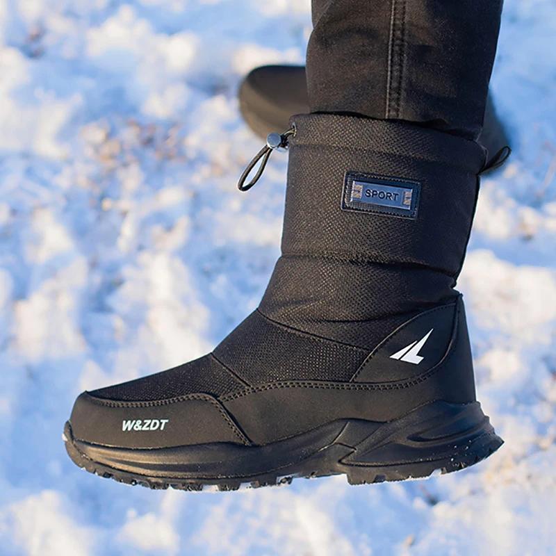 Herrenstiefel Winterschuhe Herren Schneestiefel Wasserdicht Rutschfest Dickes Fell Winterstiefel Für -40 Grad Reißverschluss Plateaustiefel Größe 40