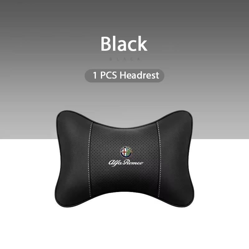 1Pcs Car Headrest Auto Breathable Seat Neck Pillow Accessories For Alfa Romeo Giulia Stelvio Giulietta 156 159 147 Mito Tonale