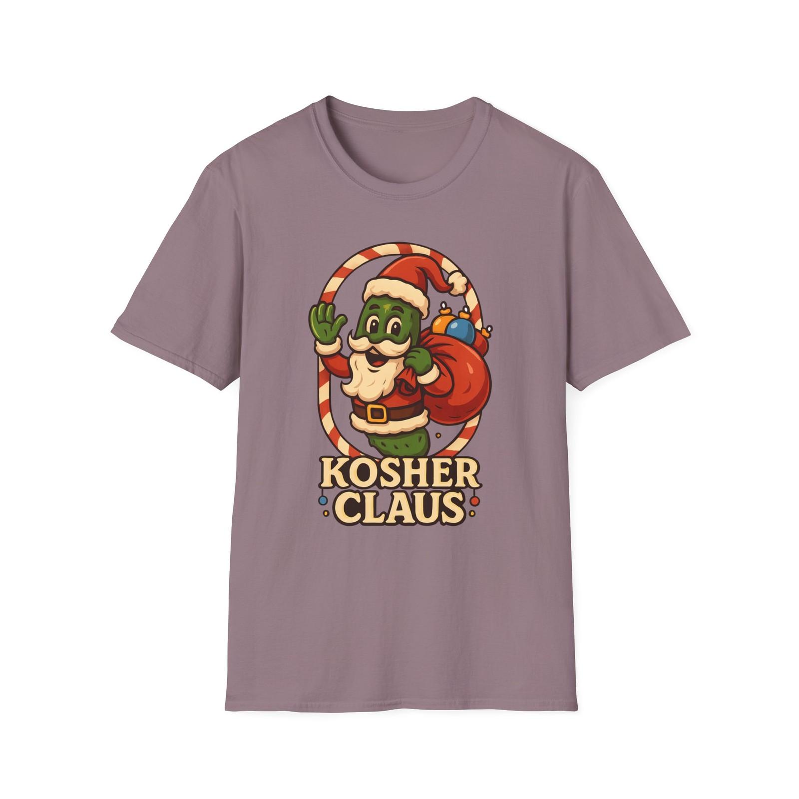 Unisex Softstyle T-Shirt Mens Womens Tees Top Funny Pickle Santa Kosher Claus Holiday Christmas 3XL