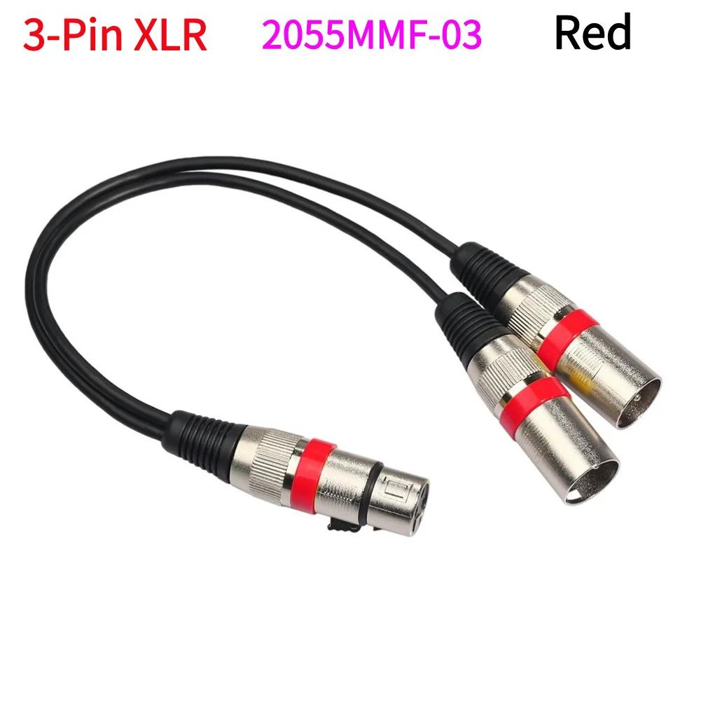 3 Pin XLR Female To Dual XLR Male Cable 50cm 3-Pin XLR Cable Noise Reduction Accessories for Amplifier Mic Speaker