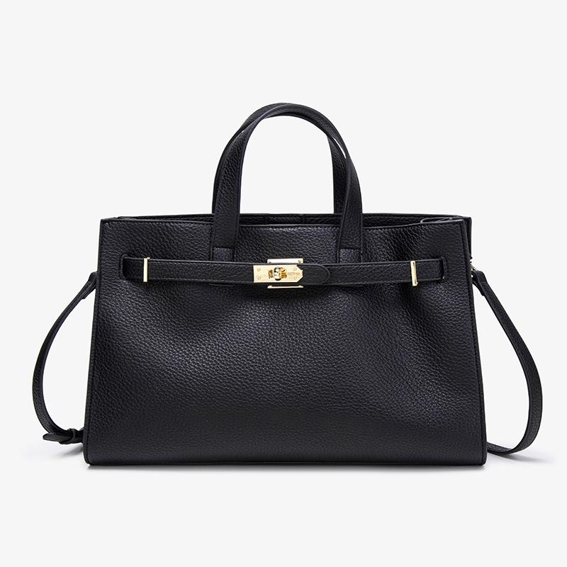 2024 Winter New Niche Handbag Fashionable Commuting High-Quality Briefcase Single Shoulder Crossbody Tote Bag for Women чёрный