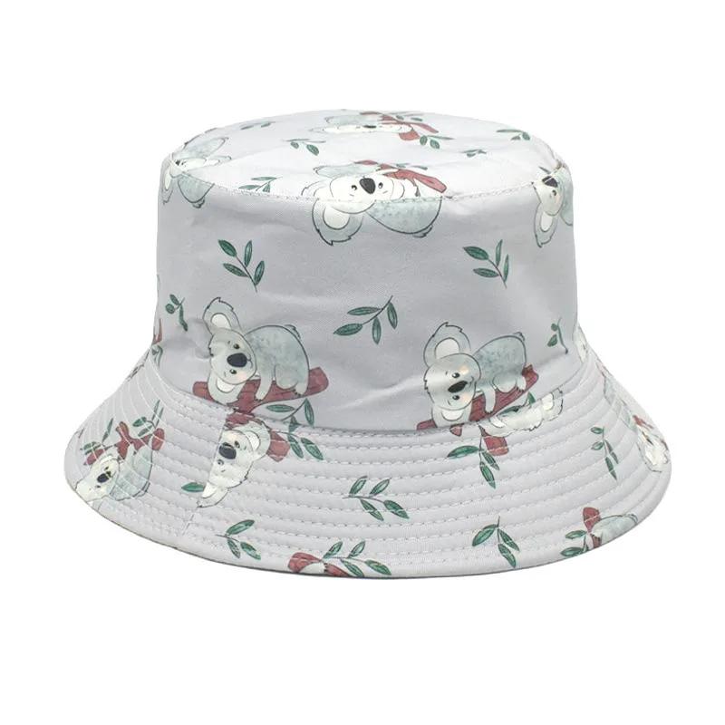 

LDSLYJR Four Seasons Polyester Cartoon Print Bucket Hat Fisherman Hat Outdoor Travel Sun Cap for Men and Women 231 56-58cm wear серый