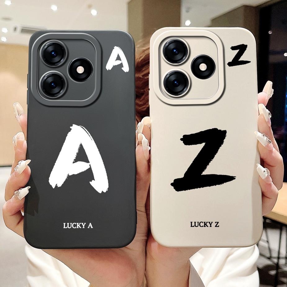 For Tecno Spark 10 4G Case Spark 10C Fashion Lucky Letters Cover Matte Phone Case For Tecno Spark 10 Pro KI7 Spark10 Soft Fundas