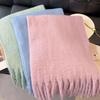 Winter Scarf Women Luxury Autumn Winter Cashmere Scarf Thickened Warm Shawl Classic Tassels Fluffy Scarf Solid Color Soft Shawl
