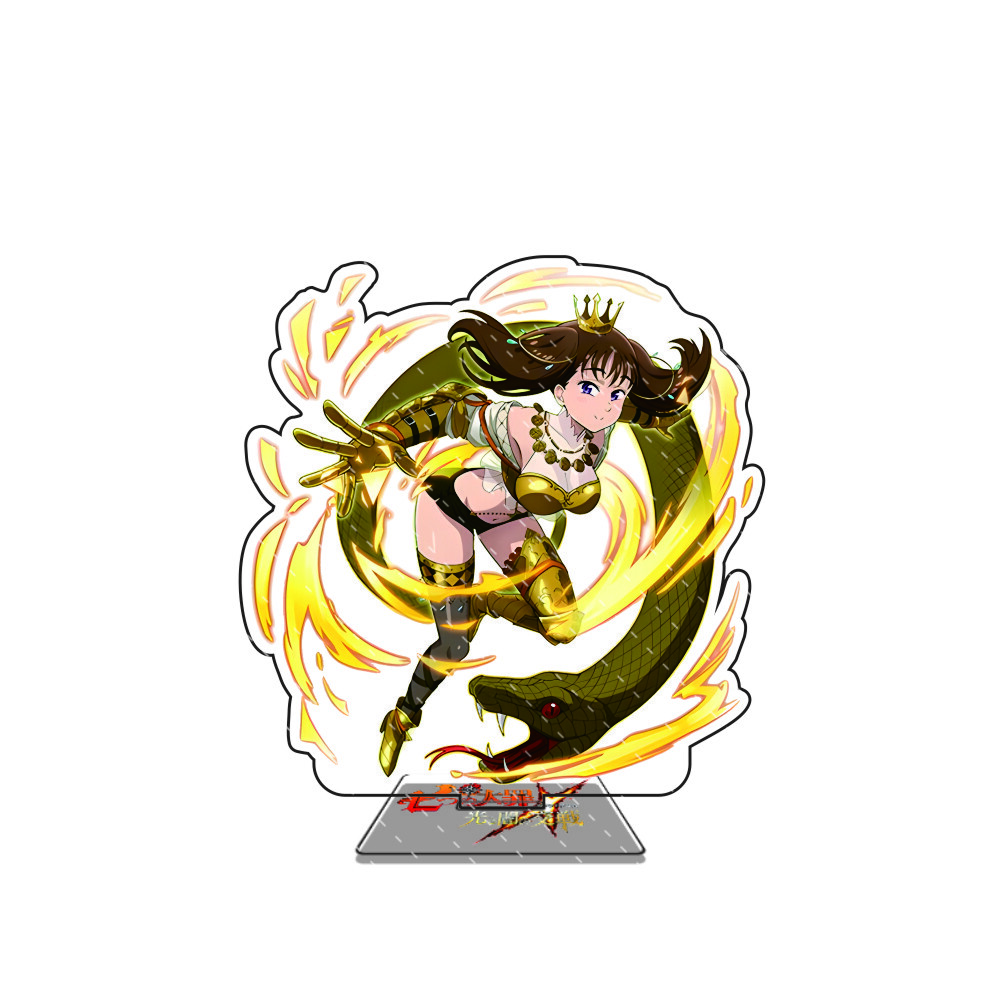 Anime Die Sieben Todsünden 15cm Acryl-Ständer Modellfigur Cosplay Plattenhalter Topper Fans Weihnachts-Schreibtisch-Dekoration Geschenk