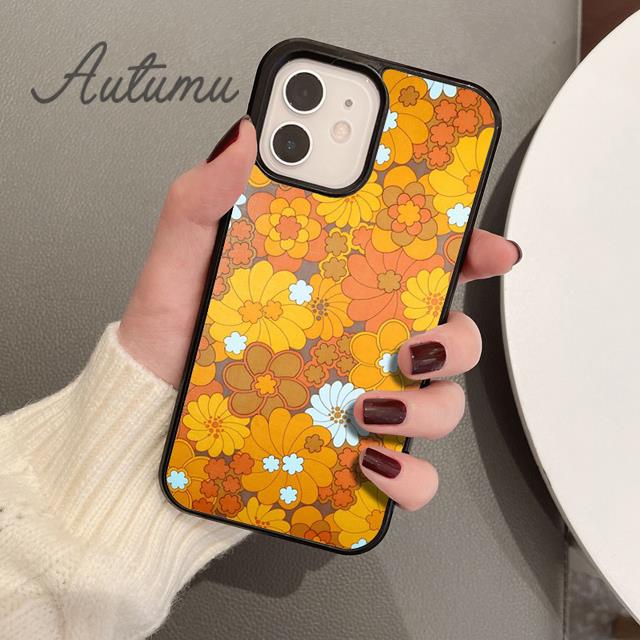 70er Groovy Herz Herzen Handyhülle für iPhone 11 12 13 14 Pro Max mini X XR XS SE 2020 6S 7 8 Plus Samsung Galaxy S21 S22 Hülle