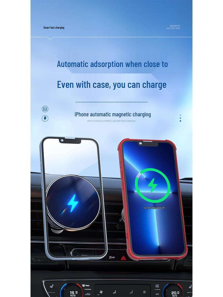 Magic Clip S1 Magnetic Wireless Charging Car Phone Holder