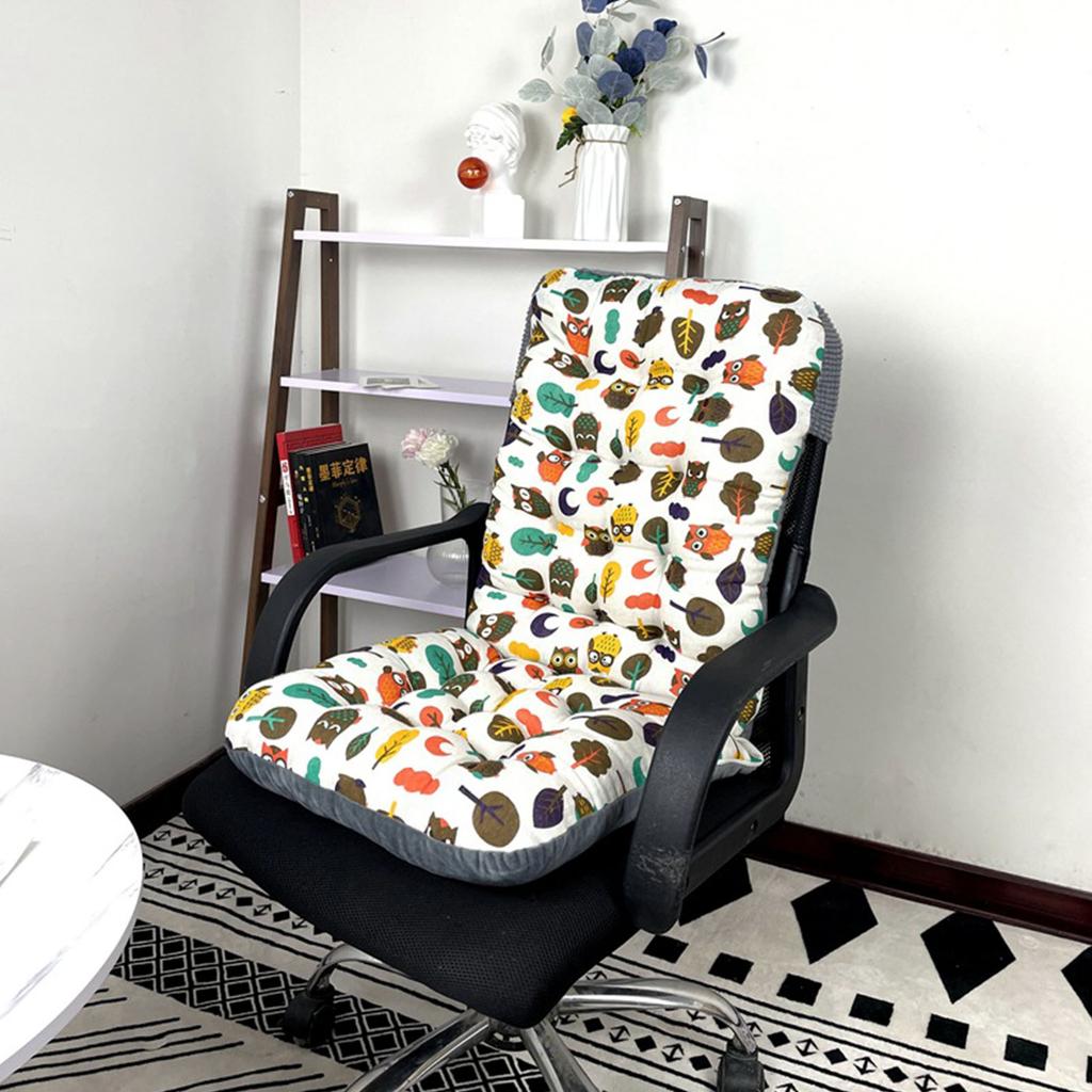 Soft High Back Chair Cushion with Elastic Straps for Garden Patio or Office Seating 40x80CM
