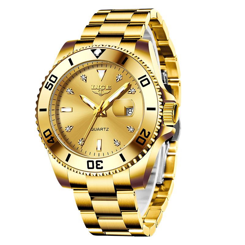 LIGE Neu Top Marke Luxus Männer Uhr Mode Lässig Wasserdicht Datum Uhr Quarz Uhren