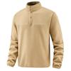 Men's Solid Color Buttons Stand Collar Sweatshirt Men's Sports Large Size Casual Sweatshirt