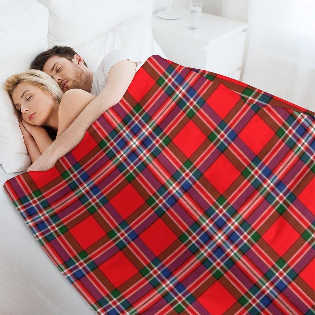 Clan MacFarlane Tartan Throw Blanket Bed covers Decoratives Single Flannel Fabric Blankets