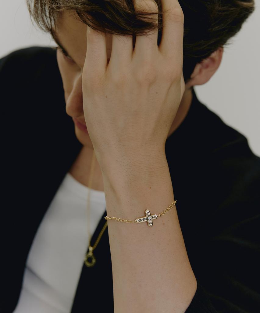 Gaman Unisex Gold Cross Tempus Bracelet