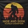 Sasquatch Bigfoot Hide and Seek World Champion Black with Red T-shirt 9032