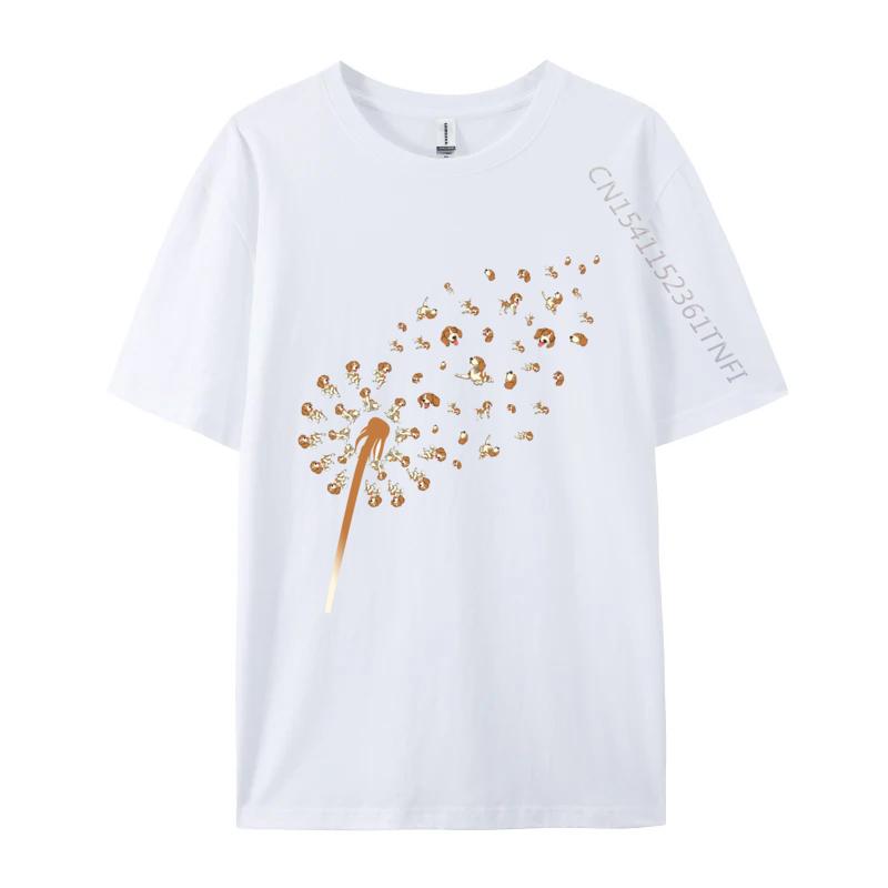 Animal Dog Dandelion Dog Tshirt Simple Style Printed Tshirt Men Cotton Tshirt Slim Fit Printed On Casual S