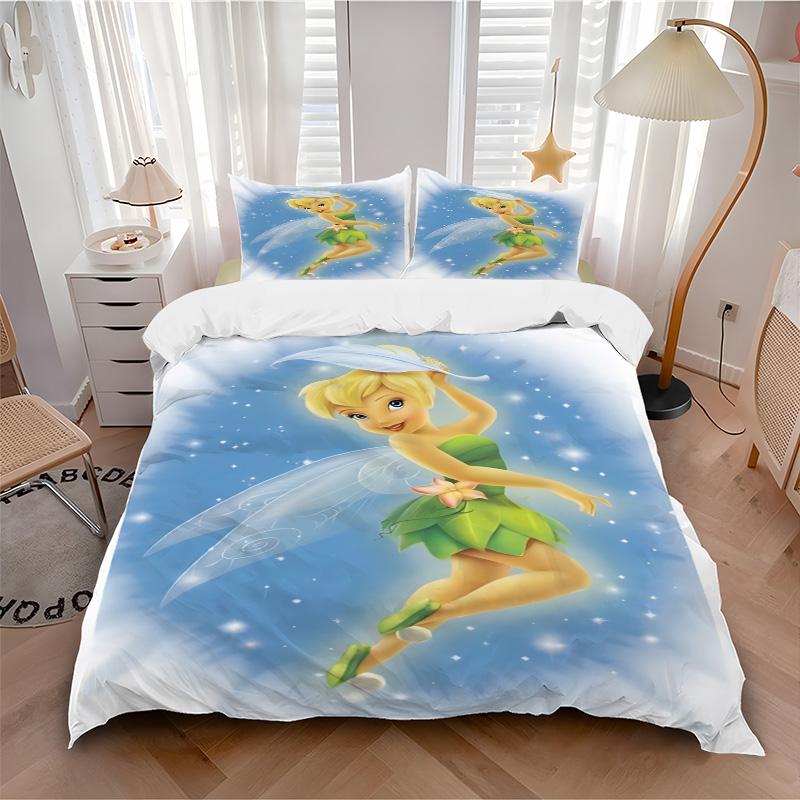 Tinkerbell'S Magical Flight Print 3Pcs Bedding Setduvet Cover With 2 Bedropillowcase Home Birthday Gift