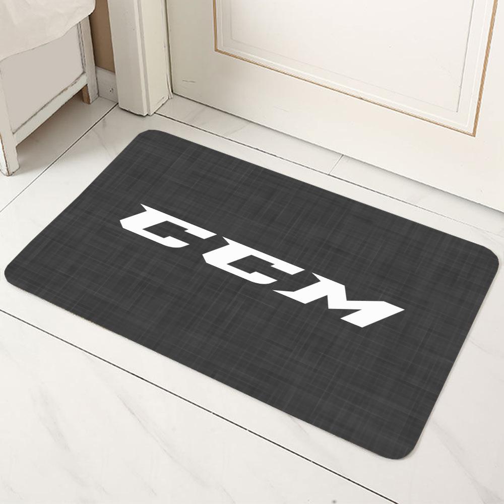 Tappetino CCM Retro Logo Hockey su Ghiaccio Antiscivolo Microfibra Durevole Lavabile per Ingresso Bagno Soggiorno Cucina Tutte le Stagioni