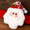 Santa Claus Curtain Tiebacks Christmas Tieback, 3D Plush Snowman Window Holders Holiday Ties Backs, Decorative Drape Holdbacks for Xmas Party Drapery