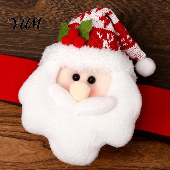 Santa Claus Curtain Tiebacks Christmas Tieback, 3D Plush Snowman Window Holders Holiday Ties Backs, Decorative Drape Holdbacks for Xmas Party Drapery