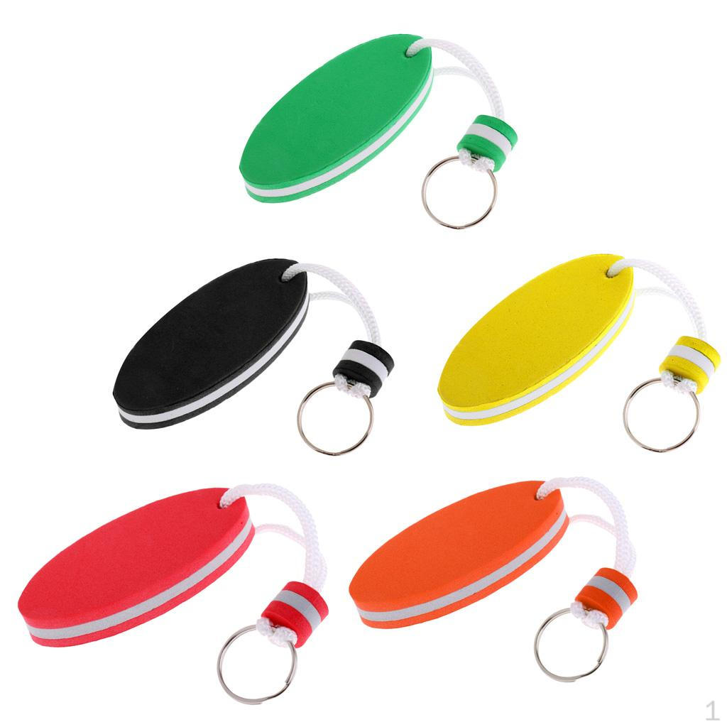 

5pcs/set Mixed Color Oval Shaped EVA Foam Floating Key Ring Boat Keychain Water Sports Safety