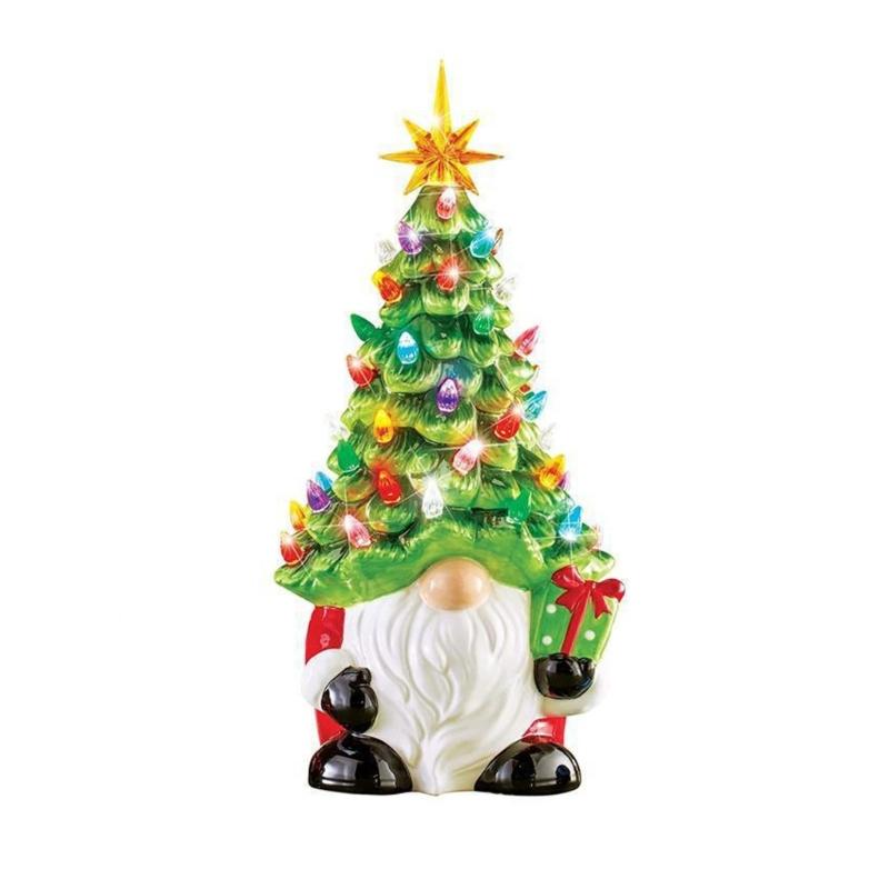 Gnomes Christmas Decorations Prelit Xmases Tree Decoration Lighted Up Gnomes Christmas Tree with Multicolored Lights