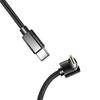 Cavo Dati Intrecciato in Nylon da 60W Tipo C Linea Angolo a 90 Gradi Cavo USB C a USB C PD per 17 Pro Samsung Cavi di Ricarica Rapida