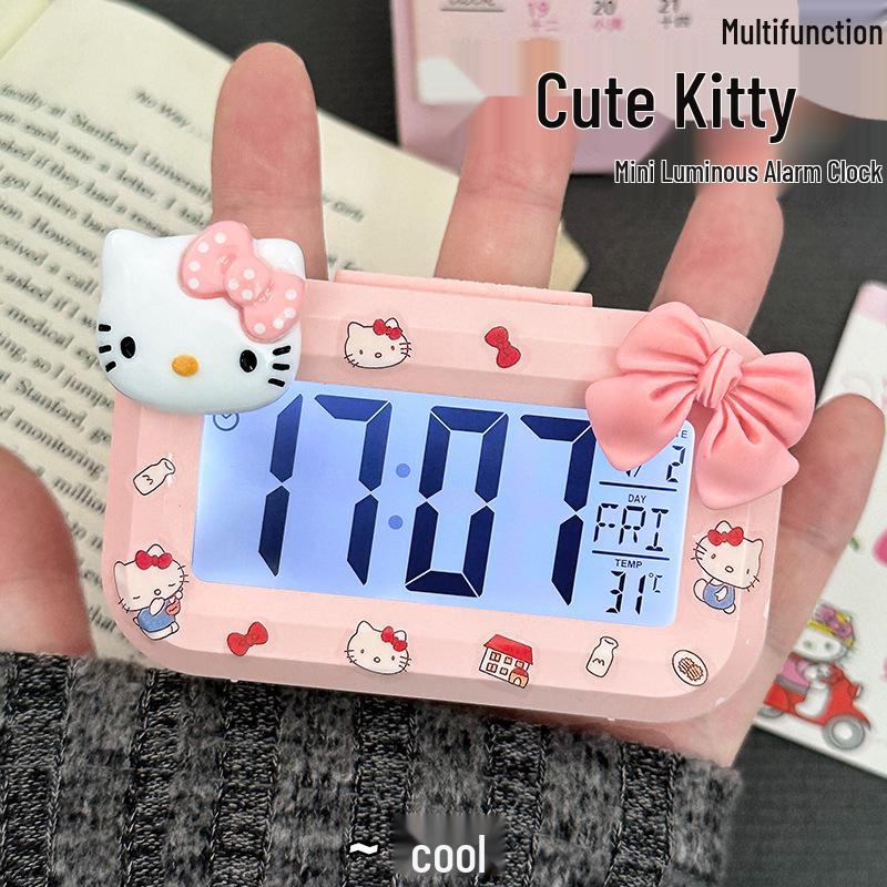 Luminous Cute Beaver Alarm Clock - Multifunctional Silent Desktop Clock with Timer for Dorms and Bedside.