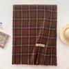 Clearance Retro Plaid Scarf Autumn and Winter Warm Shawl High-end Atmosphere Scarf Korean Women Outside with New Models