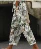 2025 Amazon's New Temperament Commuter 3D Digital Printing, Cotton and Linen Simple Crimped Casual Pants Can Be Printed