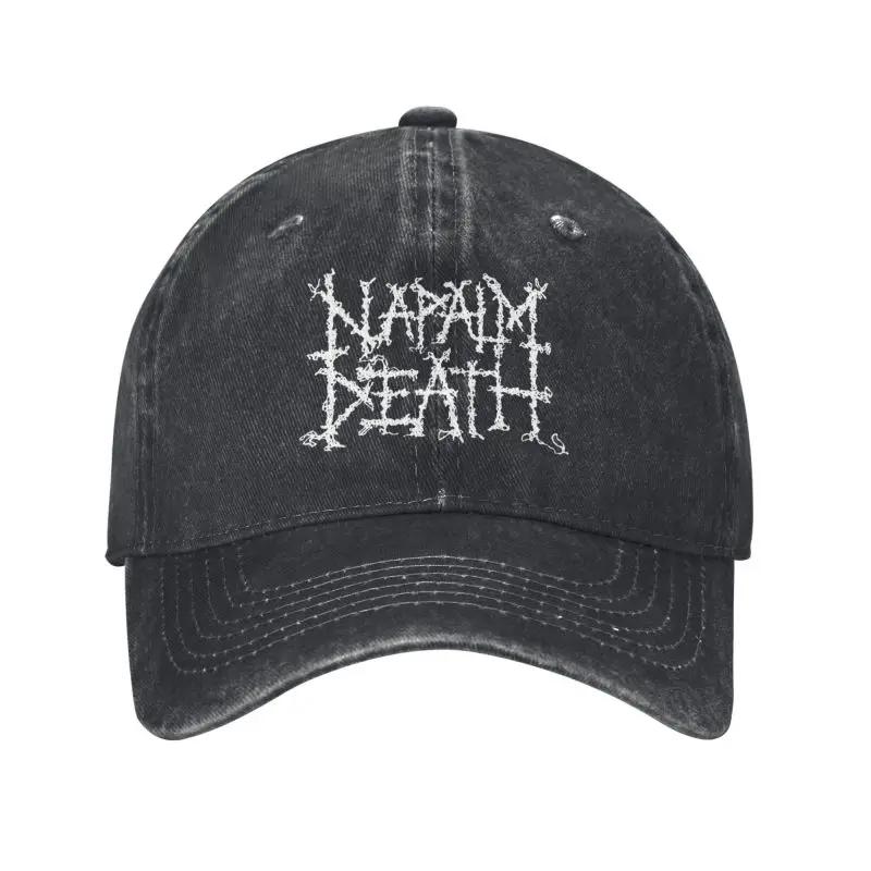 Custom Fashion Cotton Black Heavy Metal Band Napalm Death Grindcore Baseball Cap for Unisex Women Adjustable Adult Dad Hat Spring