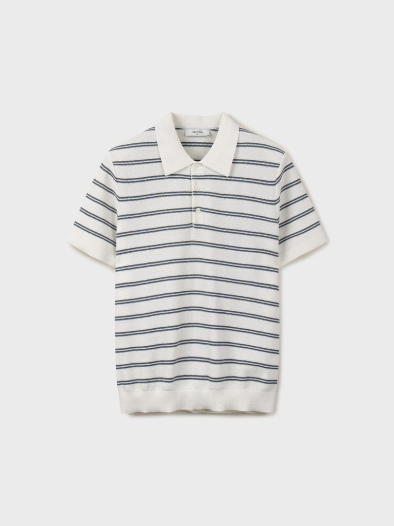 EDITION Men'S Multi-Stripe Collared Neck Washable Knit_Neg2Et1927
