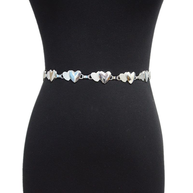 2026 Summer New Ladies Fashion Love Buckle Metal Thin Waist Chain Skirt Coat Decoration belts for women luxury designer brand