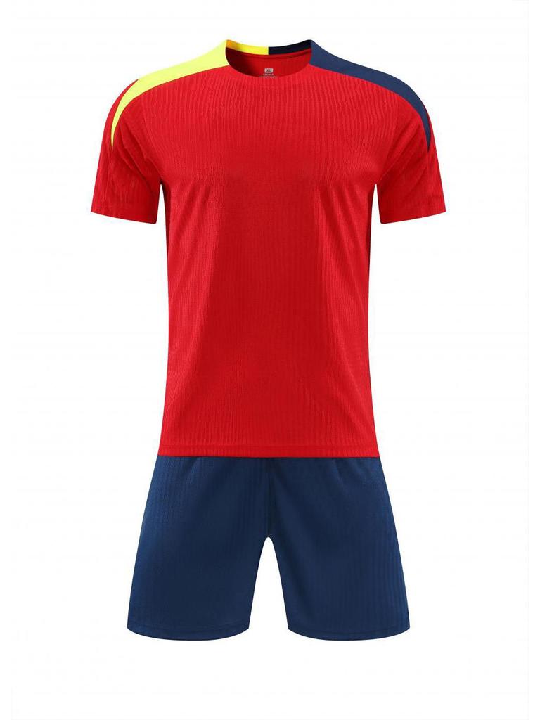 High-Quality Short Sleeve Football Kit: Quick-Dry Jersey for Children and Adults - Customizable Training Wear