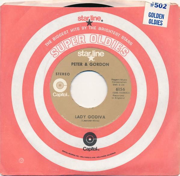 

7inch Record PETER GORDON Lady Godiva Youve Had Better Tim 6156 Capitol Records US Rock Used