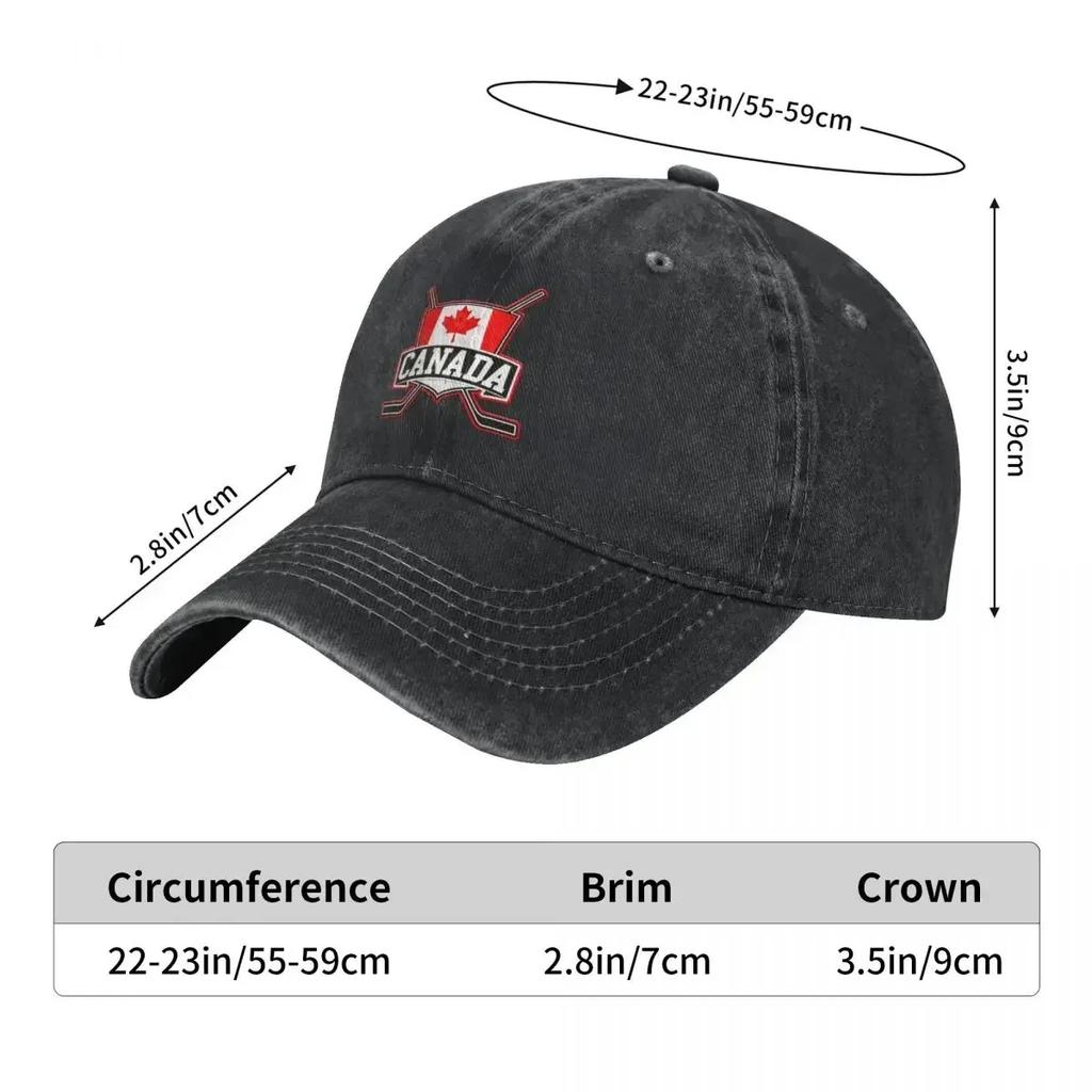 Canada Hockey Logo Flag Baseball Cap Hat Man Luxury Rugby Beach Bag Wild Ball Hat Men Luxury Brand Women's