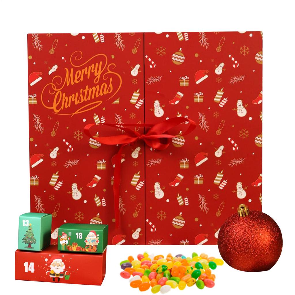 24 dayChristmas Countdown Calendar Boxes Empty Cardboard Foldable Advent Fillable New Year Adventure Calendar Box For Card Table