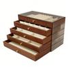 Jewelry Storage Box Minimalist Wood   Lining Large Capacity Jewelry   Box for Rings Necklaces Earrings