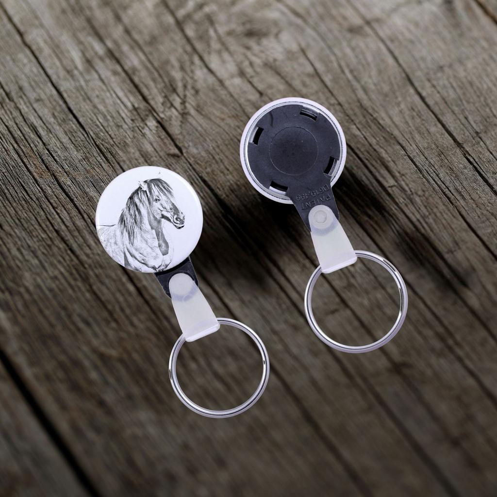 Henson Horse - Unique Keychain with a Horse Picture, Handmade Product, Light and Handy Pendant from Art-Dog Brand