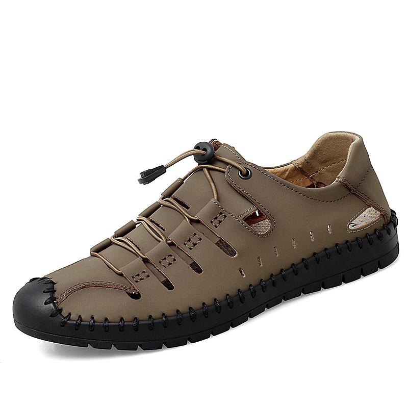 Outdoor Sandals Men Breathable Casual Shoes For Men Summer Beach Sneakers Male Large Size 48 Casual Leather Sandals